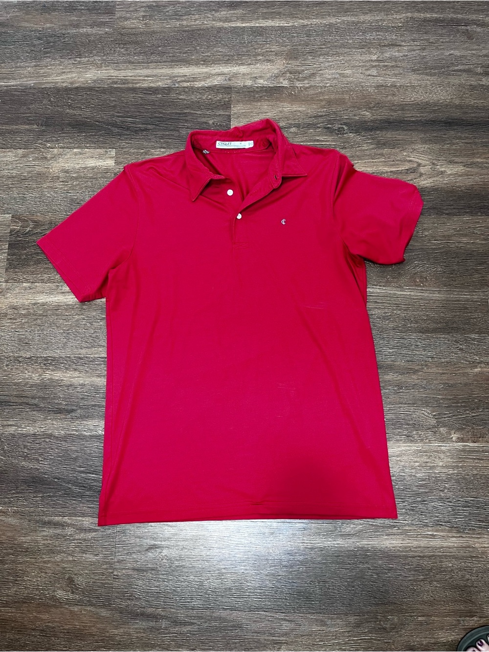 Criquet Men’s Bright Red Polo Shirt Size Medium